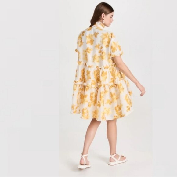 Sister Jane DREAM Oversized Manhattan Floral Jacquard Dress Sz S NWT - Picture 3 of 12